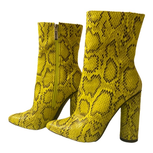 Cape Robin boots bright neon green snake skin boots 6.5 - Picture 3 of 6